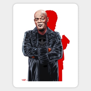 Samuel L. Jackson - An illustration by Paul Cemmick Sticker